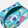 Cosmetic bag with zipper, turquoise color