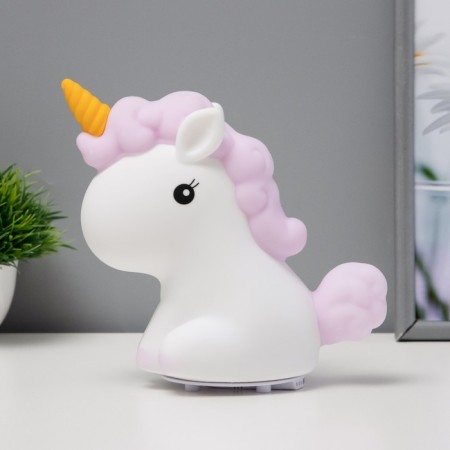 Non-Meshsh "Antistress Unicorn" LED white-violet 18x10x16 cm-7