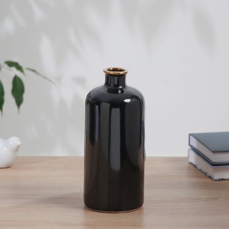 VAZA Ceramics Table "Alvaro" D-4 cm, 21x9 cm, black-1