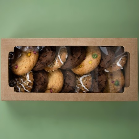 Self -charged box, with a window, craft, brown 16 x 35 x 12 cm-3