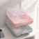 Box for storing shoes with a lid "Traces", 37 × 22 × 14 cm, pink color