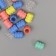 Beads for creativity plastic "faceted cylinder" mix set 20 grams 0.8x0.8x1.2 cm