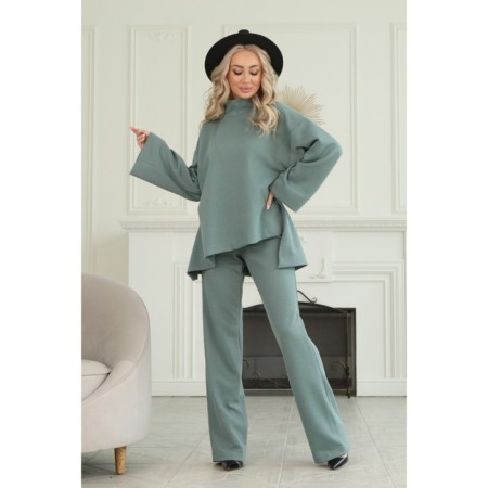 Female suit, size 54, green color-15