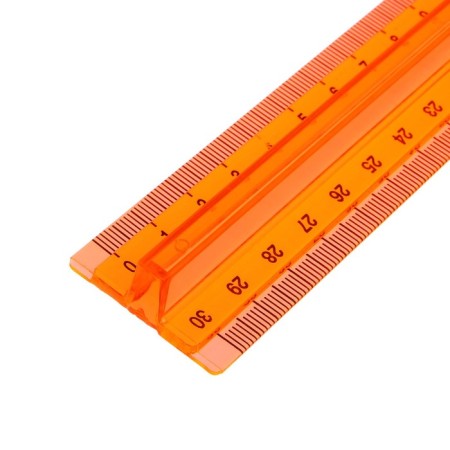 A ruler with a holder of 30 cm Erichkrause Neon, plastic, a mix of 4 colors, in a box display-6