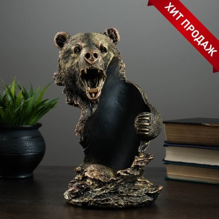 Standing for the bottle "Bear" bronze 15x16x25cm