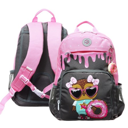 School backpack, 40 x 25 x 13 cm, Grizzly 364, ergonomic back, gray RG-364-1_1