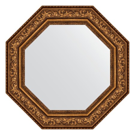 Mirror in the baguette frame, vignette aged bronze 109 mm, 70.6x70.6 cm