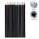 Pencils of 12 flowers Calligrata, "Black Series" sharpened, hexagonal, plastic, cardboard packaging, euro suspension