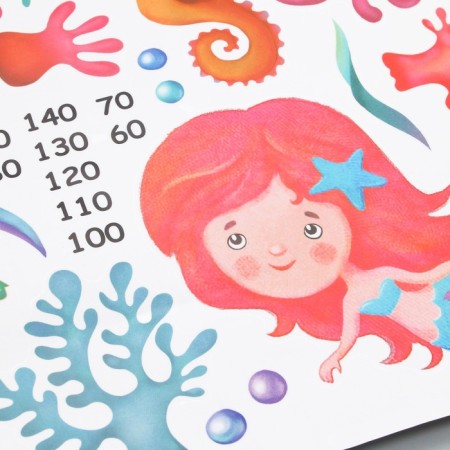 Stick plastic interior color rosteomer "mermaid in the sea" 50x70 cm-2