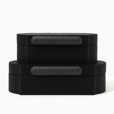 Black Pattern jewelry box for jewelry, set of 2 pcs.-1