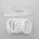 A set of rings for curtains in the bathroom, plastic, 12 pcs, white color
