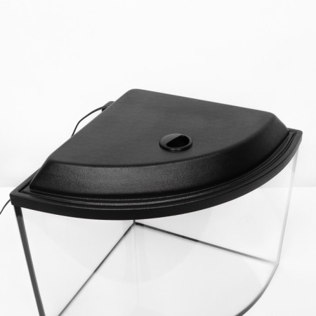 Aquarium "Sector" corner with a lid, 40 liters, 40 x 40 x 36/41.5 cm, black-5