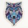 Puzzle wooden figured "Wolf", in the frame