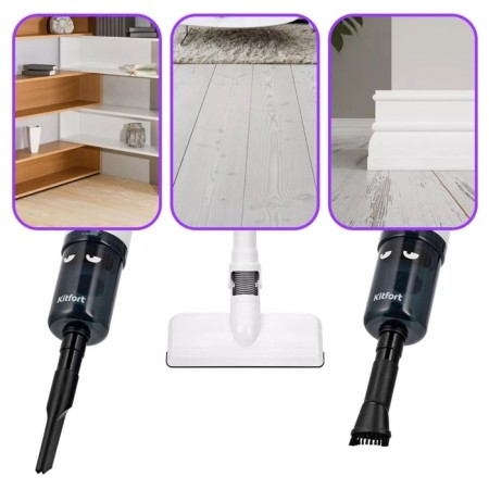 Vacuum cleaner KitFort KT-5202, vertical, 600 watts, 0.4 l, white-3