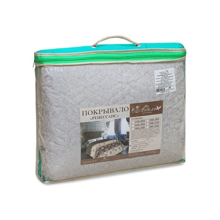 Silver Ples Cover 200x220cm, Jacquard, Polyester 100%-2