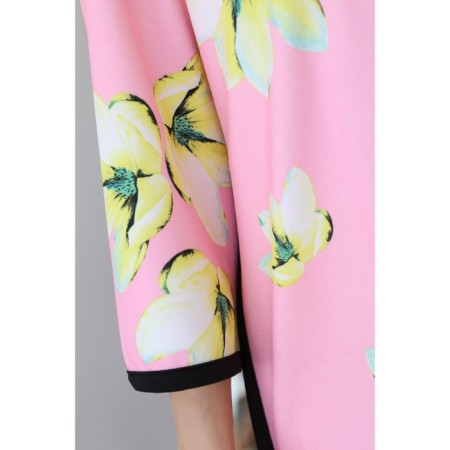 Cardigan female, size 48, white, pink color-1