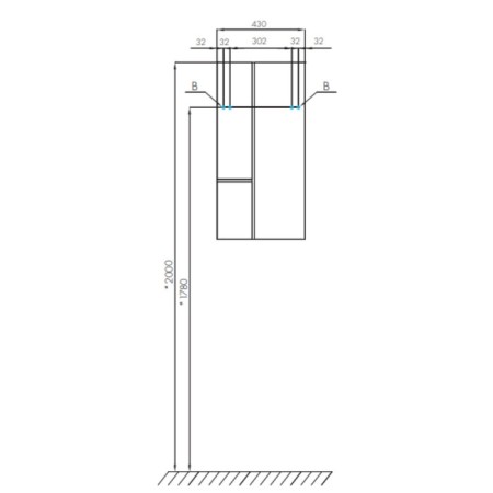 Cabinet hinged Aquaton Michelle, color of oak endgrane, white color-7