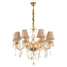 Palermo chandelier 8he14 25W cognac 72x72x60-90 cm Bayerlux