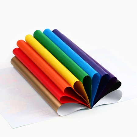 Color paper in the A4 folder 10l 10 -cv gold/silver bukibyaki-1
