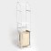 Rabberry with a basket for linen and crossbars, 2 tier, white color, 38x35x160 cm