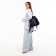 City backpack on lightning, from artificial leather, black color