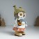 Polystone souvenir "Owl in a sweater with snowflakes, with a flashlight" 11.6x8x19 cm