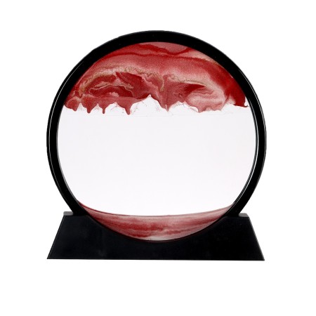 Sanding clock-picture, D-26 cm, anti-stress, pink sand-1
