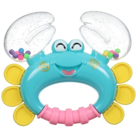 Rattle "crab", color mix, crush me, 12 cm-11