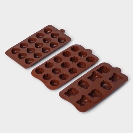 A set of chocolate for chocolate "Assorted", 3 pcs, silicone-5