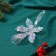 Jewelry decoration "Magic leaf" 11x8.2 cm, transparent overflows