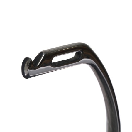 Metal stirrup with rubber inserts, chrome, set 2 pcs-2