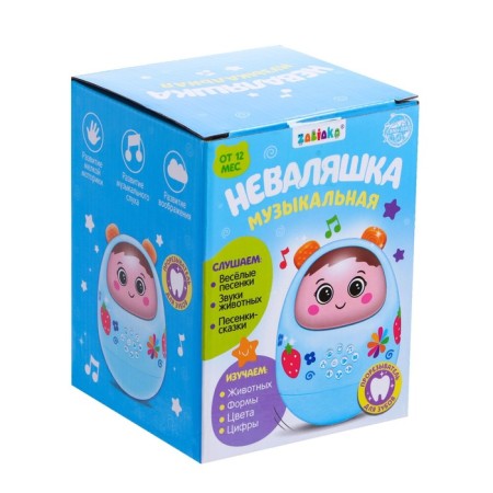 Musical Nevalyashka "My Baby", Sound, Light, Blue Color-3