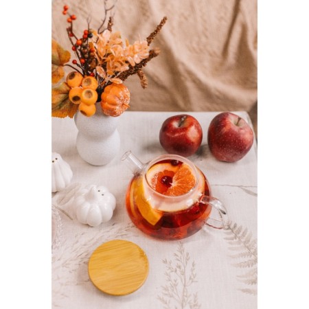 Glass teapot with a bamboo lid and a metal filter Bellatenero Eco, 600 ml, 18 × 12 × 10 cm-9