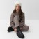 Children's pants minku, brown color, height 128 cm