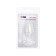 Anal plug Toyfa, acrylic, white color, 9.5 cm, D 3.4 cm