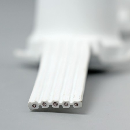Girlyanda "Bels Light" 50 m, IP65, 5W, white rubber thread, step 15 cm, E27 (without lamps), 220 V-6