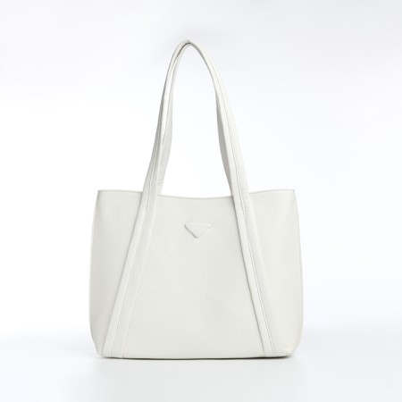 Bag Female Tout with zipper, white color