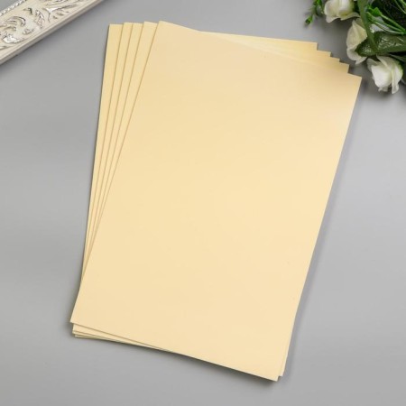 Foamiran "Cream" 2 mm (set of 5 sheets) A4 format format-3