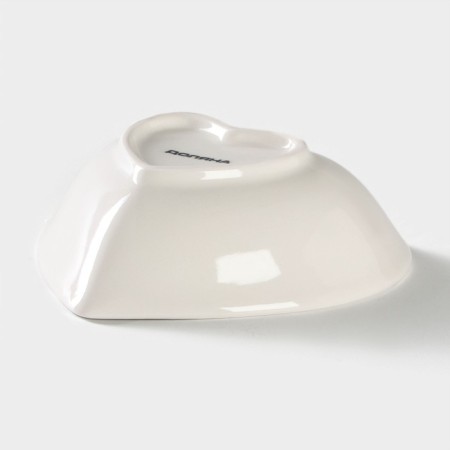 Ceramic Daramic Salamic "Heart", 130 ml, 12.5 × 11.5 cm, white color-3