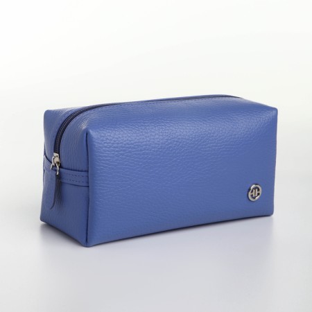 Cosmetic bag with lightning, textura, blue color-3