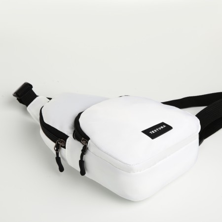 Textura lightning bag, external pocket, white color-3