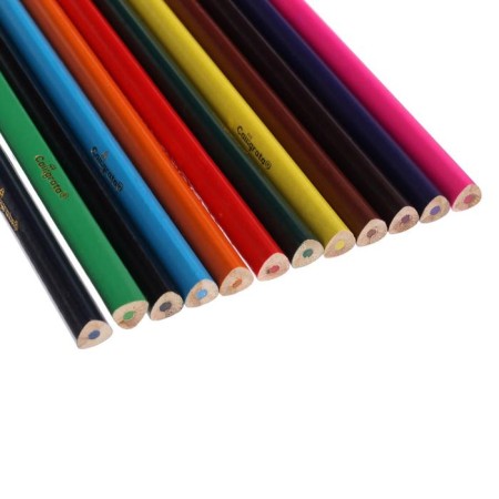 Pencils colored 12 colors "machine", wooden building, three -sided-2