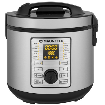 MAUNFELD MPMC-1625s multicooker, 860 watts, 5 l, 17 programs, anti-stick coating, gray-black 936