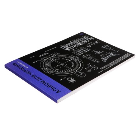 Album for drawing A4 40 sheets on the glue "KOMPAS", cover coated cardboard, block 160g/m2-1