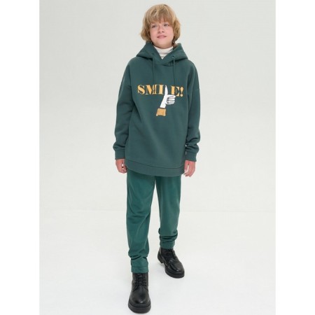 Sweatshirt for boys, height 158 ​​cm, green color-4