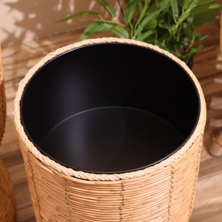 A set of wicker pots, 2 pcs, 63x36x36/52x30x30 cm-1