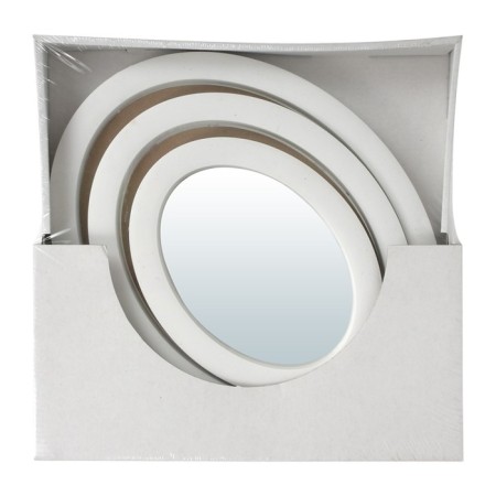QWERTY mirrors “Naples”, wall -mounted, 3 pcs, d = 26 cm, white color-4
