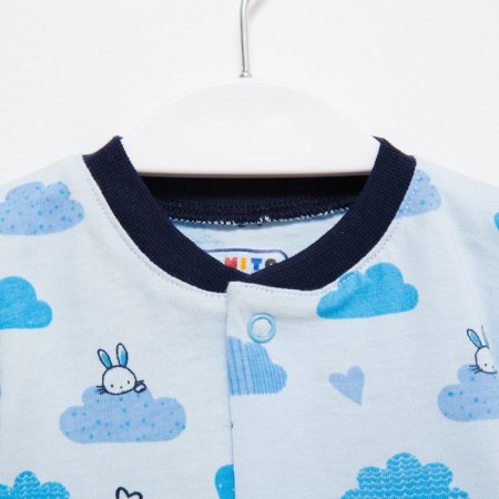 Baby blouse, blue/bunnies, height 74-1