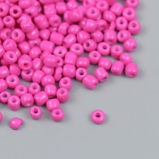 Бисер стекло 6/0 "Ярко-розовый" яркий 450 гр