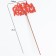 Topper wooden "Happy birthday" red 13x8 cm